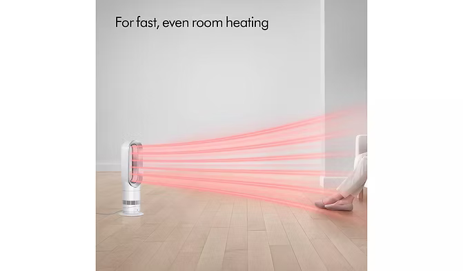 Dyson AM09 (White & Silver) Hot and Cool Fan Heater - New Boxed Condition