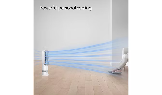 Dyson AM09 (White & Silver) Hot and Cool Fan Heater - New Boxed Condition