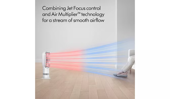 Dyson AM09 (White & Silver) Hot and Cool Fan Heater - New Boxed Condition