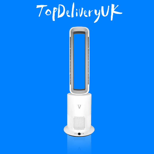 Vortex Air (White) Cleanse Air Purifier Bladeless Oscillating Cooling & Heating - New Boxed Condition