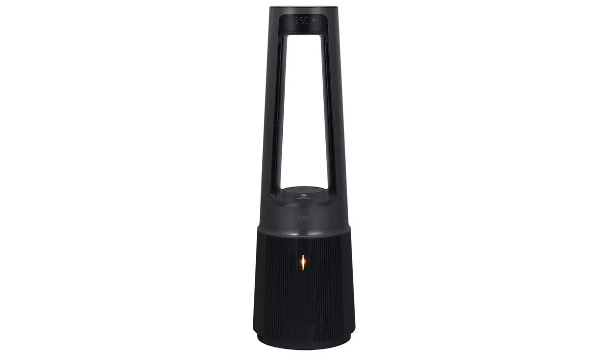 Bush Bladeless (Black) Cool, Purify & Heat Tower Fan - New Boxed Condition