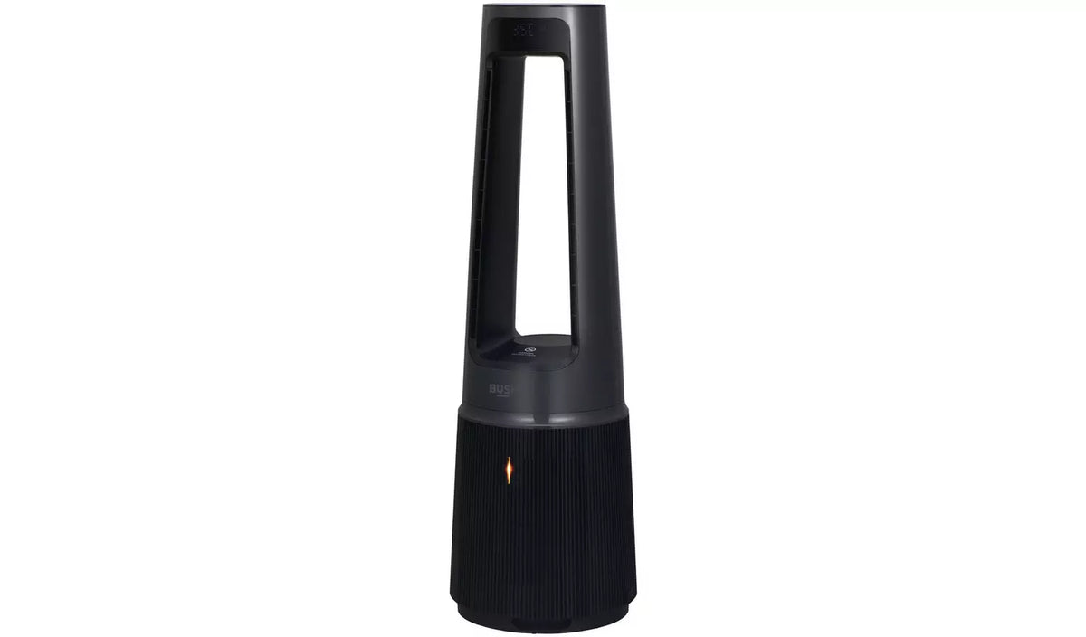 Bush Bladeless (Black) Cool, Purify & Heat Tower Fan - New Boxed Condition