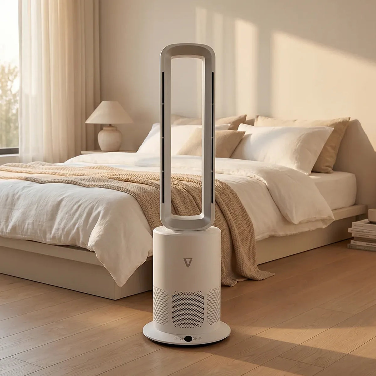 Vortex Air (White) Cleanse Air Purifier Bladeless Oscillating Cooling & Heating - New Boxed Condition