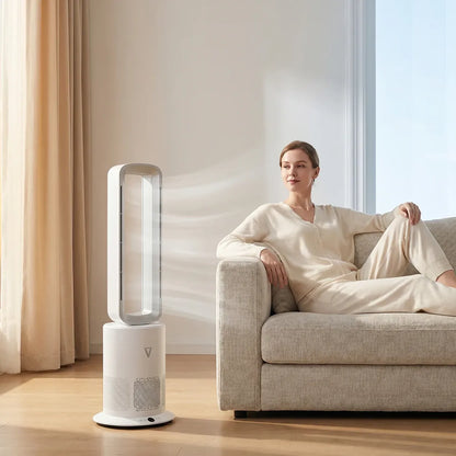 Vortex Air (White) Cleanse Air Purifier Bladeless Oscillating Cooling & Heating - New Boxed Condition