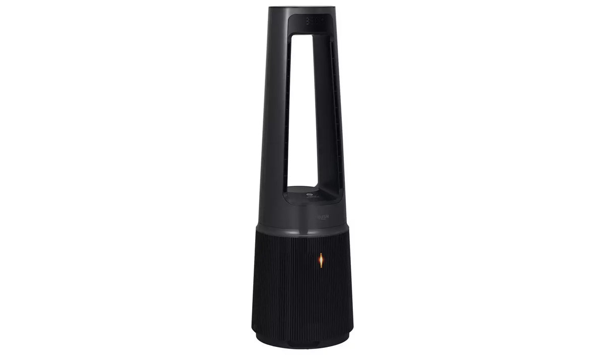Bush Bladeless (Black) Cool, Purify & Heat Tower Fan - New Boxed Condition